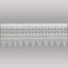 Moderne weiße Spitzen-Scheibengardine Linda Plauener Spitze 27 cm hoch