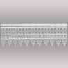 Moderne weiße Spitzen-Scheibengardine Linda Plauener Spitze 27 cm hoch