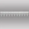 Moderne weiße Spitzen-Scheibengardine Linda Plauener Spitze 14 cm hoch