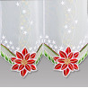 Stickerei-Kurzgardine Eleganter Weihnachtsstern 35 cm Detailbild