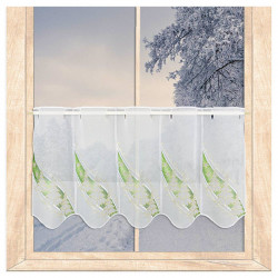 Stickerei-Scheibengardine Wintertanne 35 cm hoch