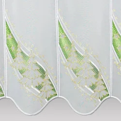 Stickerei-Scheibengardine Wintertanne Detailbild