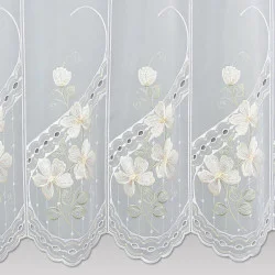 Eleganter Stickerei-Kurzstore Buschwindröschen 55 cm hoch detailbild