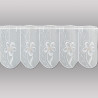 Moderner Stickerei-Kurzstore Flower Plauener Spitze weiß-rosé 30 cm hoch