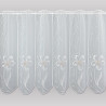 Moderner Stickerei-Kurzstore Flower Plauener Spitze weiß-rosé 60 cm hoch