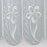 Moderner Stickerei-Kurzstore Flower Plauener Spitze weiß-rosé Detailbild