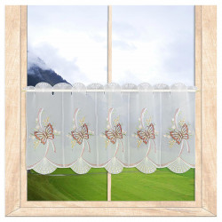 Hochwertiger Stickerei-Kurzstore Schmetterlinge  35 cm hoch