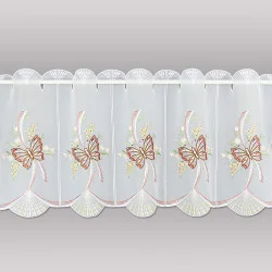 Hochwertiger Stickerei-Kurzstore Schmetterlinge  35 cm hoch