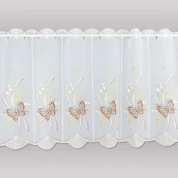 Hochwertiger Stickerei-Kurzstore Schmetterlinge  55 cm hoch