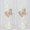 Hochwertiger Stickerei-Kurzstore Schmetterlinge  Detailbild