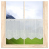 Modern bestickte Bistrogardine Alina Plauener Spitze 35 cm hoch