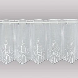 Modern bestickte Bistrogardine Alina 35 cm hoch