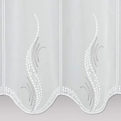 Elegant bestickte Bistrogardine Luna 30 cm hoch Detailbild