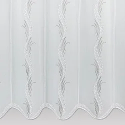 Elegant bestickte Bistrogardine Luna Plauener Spitze 55 cm hoch Detailbild