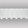 Weiße Stickerei-Scheibengardine Paula  30 cm hoch