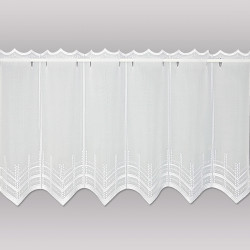 Weiße Stickerei-Scheibengardine Paula  55 cm hoch