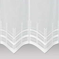 Weiße Stickerei-Scheibengardine Paula  Detailbild