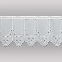 Moderne Stickerei-Scheibengardine Maike 30 cm hoch