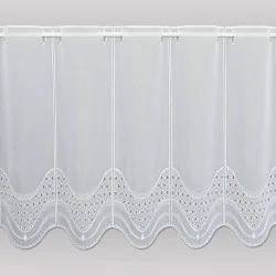 Moderne Stickerei-Scheibengardine Maike 55 cm hoch