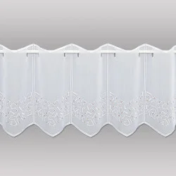 Moderne Stickerei-Bistrogardine Kira 30 cm hoch