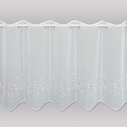 Moderne Stickerei-Bistrogardine Kira 45 cm hoch