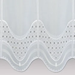 Zeitlos bestickte Raffgardine Maike Clipstore Detailbild