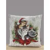 Bildschöner Gobelin-Kissenbezug Katzen 45x45 cm