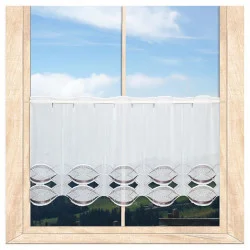 Modern bestickte Scheibengardine Larissa