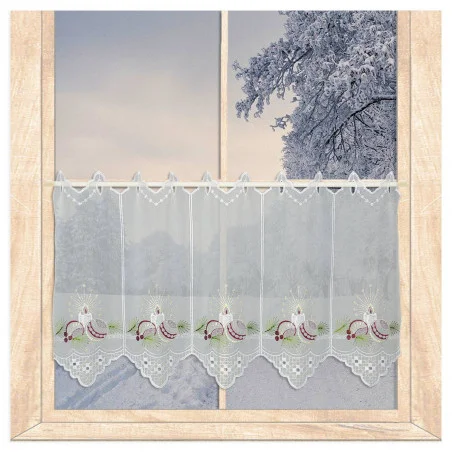 Festlich bestickter Kurzstore Kerze mit Kugeln