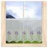 Transparente Plauener Stickerei-Scheibengardine Lavendel