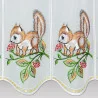 bestickte Kurzgardine Eichhörnchen Detailbild