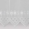 Zeitlose weiße Stickerei-Scheibengardine Lisa Detailbild