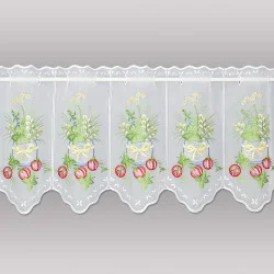 Stickerei-Scheibengardine Kräutertopf  35 cm hoch