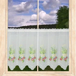 Stickerei-Scheibengardine Kräutertopf  55 cm hoch