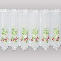 Stickerei-Scheibengardine Kräutertopf  55 cm hoch