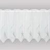 Stickerei-Bistrogardine Samara in weiß-grau 45 cm hoch