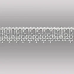 Zarte Plauener Spitzen-Scheibengardine Sybill in natur 17 cm hoch