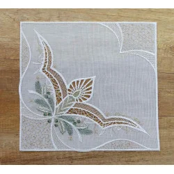 Elegante Stickerei-Tischwäsche Lichterglanz 26x26 cm