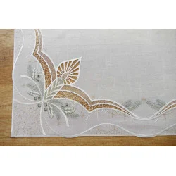 Elegante Stickerei-Tischwäsche Lichterglanz Mitteldecke Detailbild