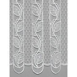 Weiße Spitzengardine Nicolette aus Plauener Spitze  Detailbild