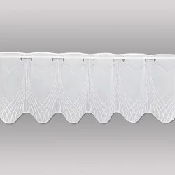 Elegant bestickte Kurzgardine Mareike  30 cm hoch