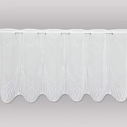 Elegant bestickte Kurzgardine Mareike  45 cm hoch