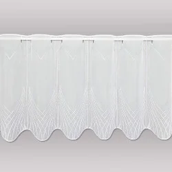 Elegant bestickte Kurzgardine Mareike  55 cm hoch