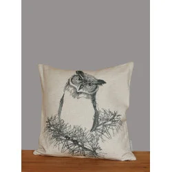 Dezenter Kissenbezug Uhu 45x45 cm