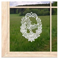 Ansprechendes Fensterbild Schmetterling in natur aus Plauener Spitze