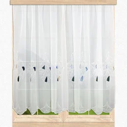 Ansprechende Plauener Stickereigardine Ava