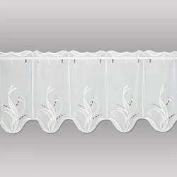 Moderne Stickerei-Kurzgardine Sancia 30 cm