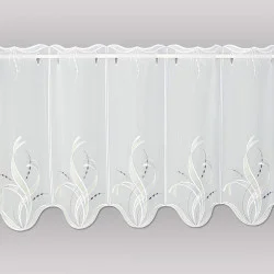 Moderne Stickerei-Kurzgardine Sancia 45 cm