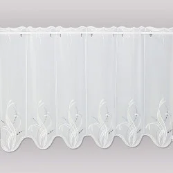 Moderne Stickerei-Kurzgardine Sancia 55 cm