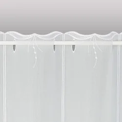 Moderne Stickerei-Kurzgardine Sancia Stangendurchzug